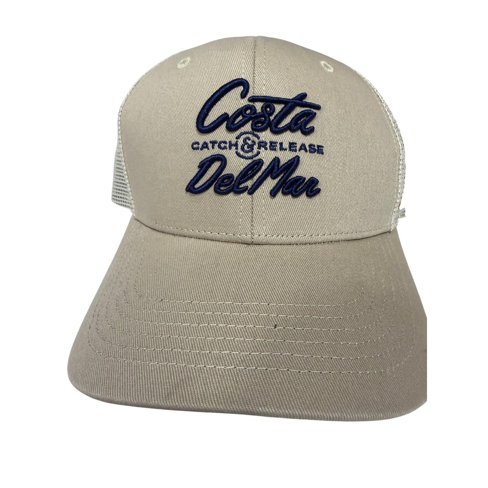 Costa Del Mar Trucker Hat Mens OS Khaki Sand New Catch & Release Mesh Snapback